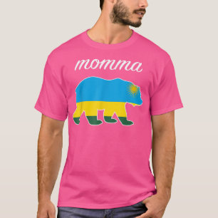 Momma Bear Ruanda Flag Ruanda Roots T-Shirt