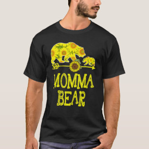 Momma Bear Sonnenblumen Matching Family Mutter Vat T-Shirt