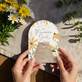 Momma Bear & Sweet Honey Bee Baby Girl Dusche Einladung