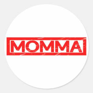Momma Briefmarke Runder Aufkleber