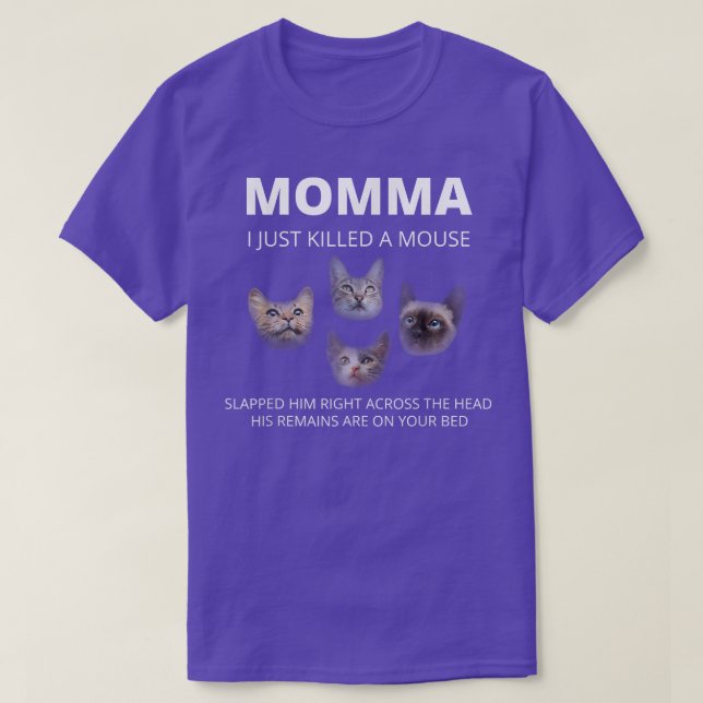 Momma Cats Funny Sprichwort Cat Lover Four Cats Si T-Shirt (Design vorne)