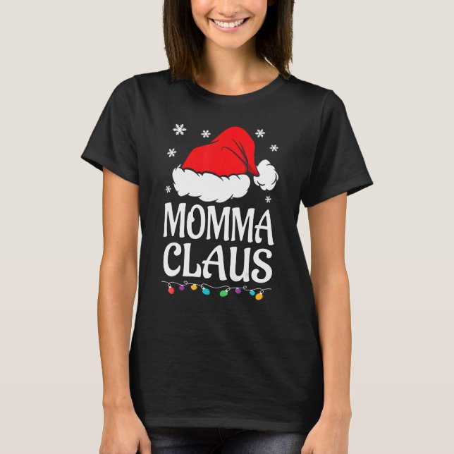 Momma Claus Shirt Weihnachts Pajama Familie Matchi (Vorderseite)