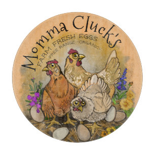 Momma Clucks Farm Fresh Eggs Schneidebrett