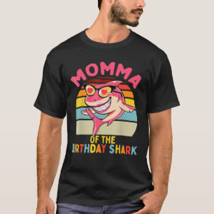 Momma der Hai-Geburtstagsreifenfamilie T-Shirt
