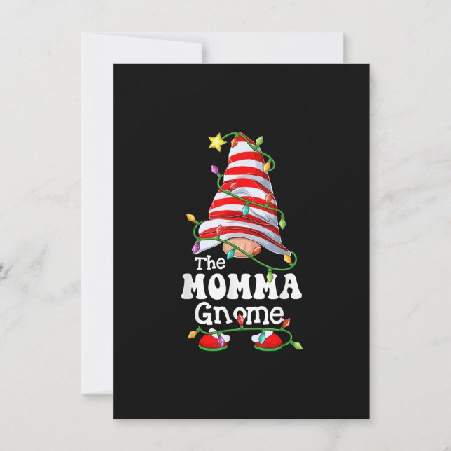 Momma Gnome Matching Family Group Weihnachts-Party Einladung (Vorderseite)