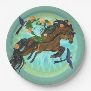 Momma Horse and foto Pappteller