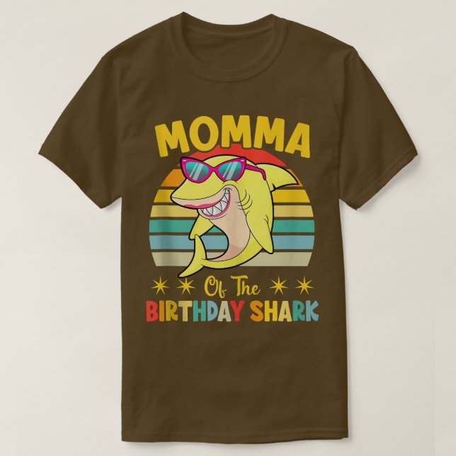Momma of the Shark Birthday Family Matching Birthd T-Shirt (Design vorne)
