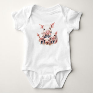 Momma Pig mit Baby Ferkel Strampler