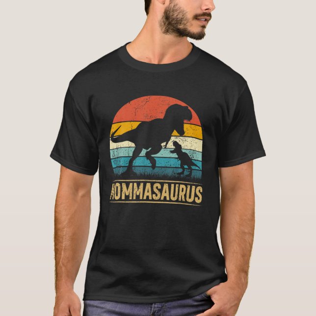 Momma Saurus T Rex Dinosaur Mommasaurus Funny Moth T-Shirt (Vorderseite)