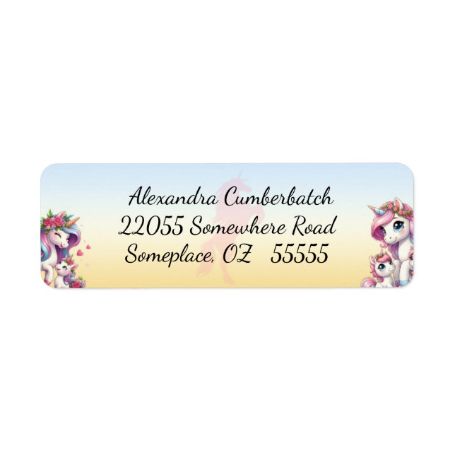 Momma und Baby Pastel Unicorns (Vorne)