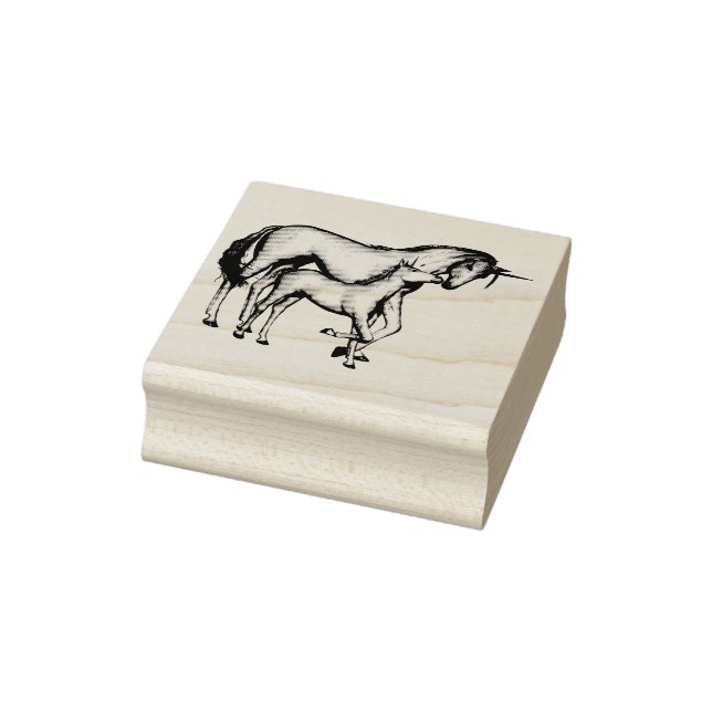 Momma und Baby Unicorn Gummistempel (Stempel)