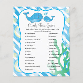 Momma Whale und ihr Baby Boy - Candy Bar Game Flyer