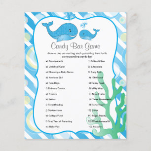 Momma Whale und ihr Baby Boy - Candy Bar Game Flyer