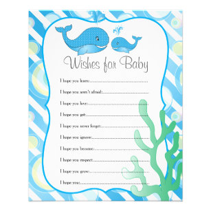 Momma Whale und ihr Baby Boy - Wünsche Flyer