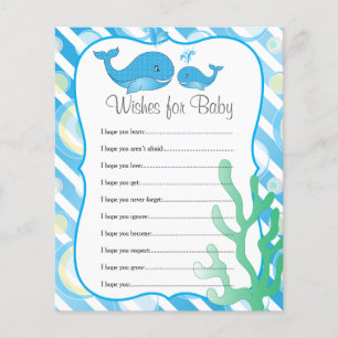 Momma Whale und ihr Baby Boy - Wünsche Flyer