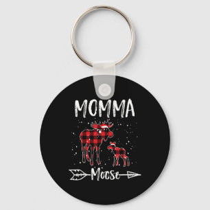 Momma X-mas Elch Santa Familie Matching Pajamas Schlüsselanhänger