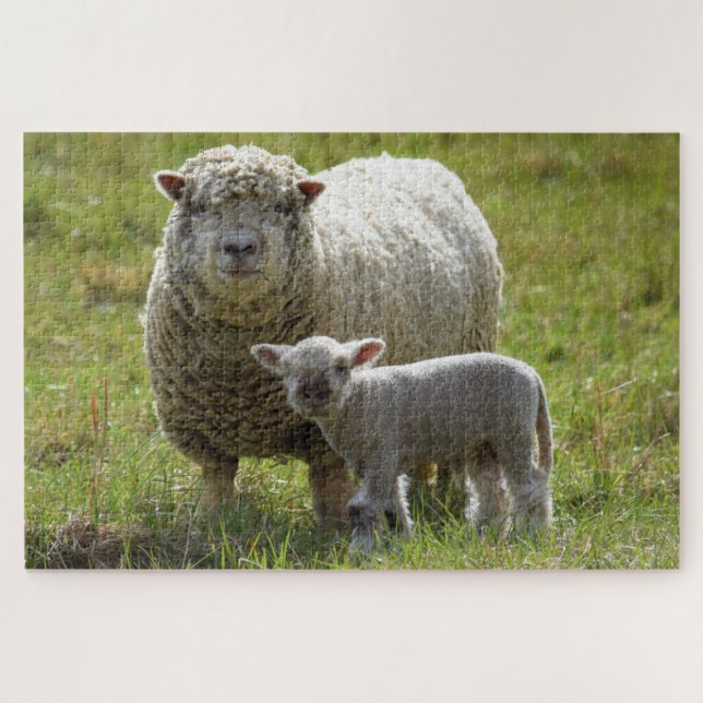 Mommas Baby Lamb - 20x30 Puzzle (Horizontal)