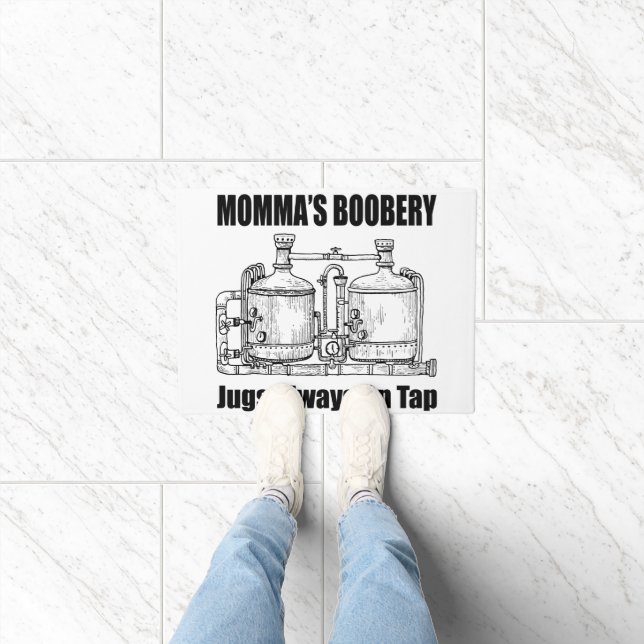 Mommas Boobery Jugs immer Gestochen Fußmatte (Indoor)