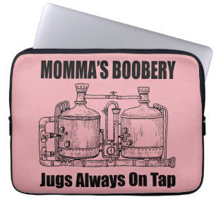 Mommas Boobery Jugs immer Gestochen Laptopschutzhülle