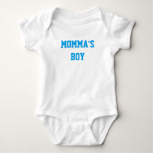 "MOMMA'S BOY" Baby Boy Cotton Bodysuit