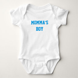 "MOMMA'S BOY" Baby Boy Cotton Bodysuit Strampler