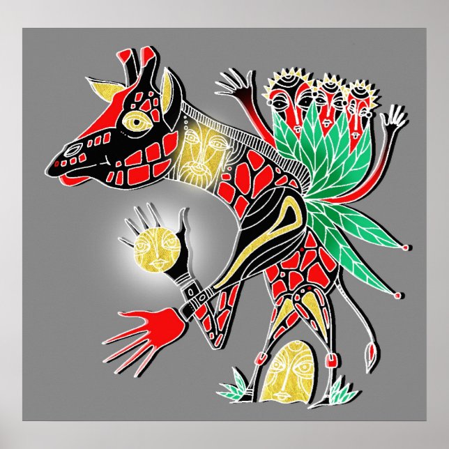 Mommas giraffe poster (Vorne)