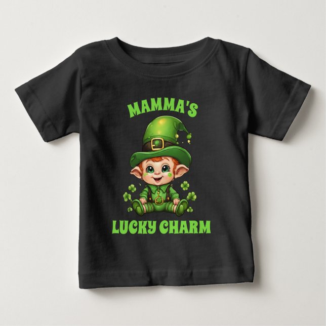 Mommas glückliches Baby-Baby Baby T-shirt (Vorderseite)