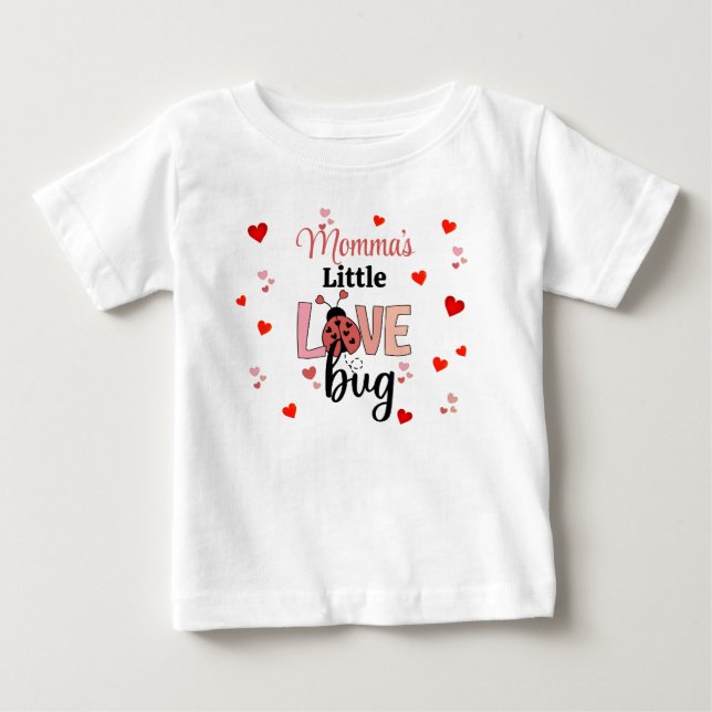 Mommas kleiner Liebe-Bug Baby T-shirt (Vorderseite)