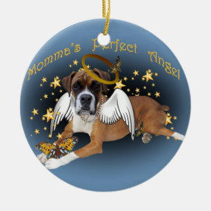 Mommas perfekte Engels-Boxer-Verzierung Keramik Ornament