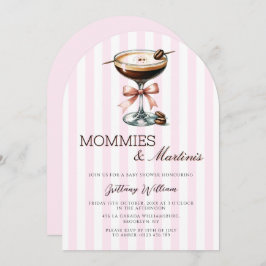 Mommies & Martinis Espresso Arch Girl Babydusche Einladung