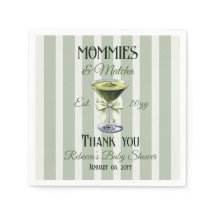 Mommies und Matcha Olive Green Bow Baby Shower