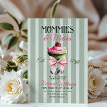 Mommies und Matcha Strawberry Pink Bow Baby Shower