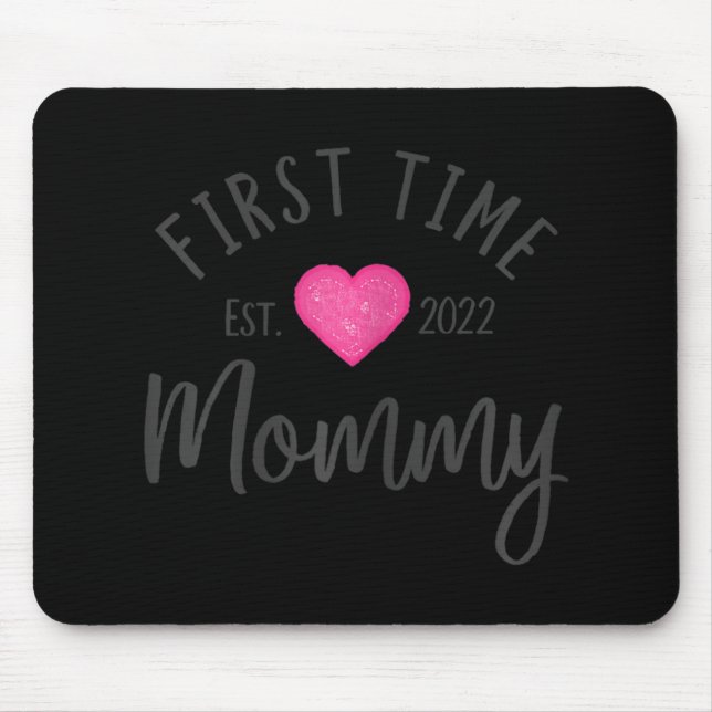 Mommy 2022 Niedlich Heart New Mother Future Mousepad (Vorne)