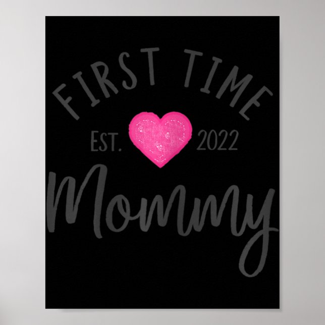 Mommy 2022 Niedlich Heart New Mother Future Poster (Vorne)