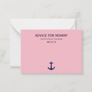 Mommy Advice Cards der Nautic Navy Hinweiskarte