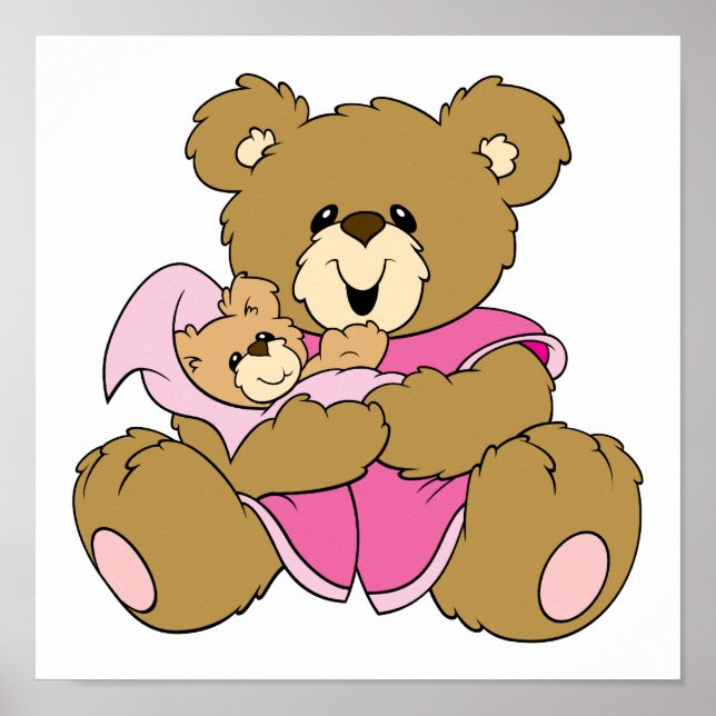 Mommy and Baby Girl Bear Poster (Vorne)