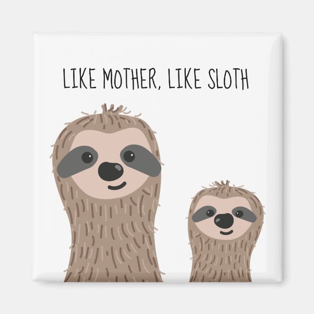 Mommy and Baby Sloth Magnete (Vorne)