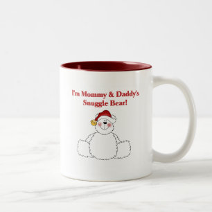 Mommy and Daddy's Snuggle Bären Tshirts und Gesche Zweifarbige Tasse