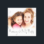 Mommy and Me Besties Foto Overlay Heart Script Leinwanddruck<br><div class="desc">Moderne Mommy und Me Besties Foto Overlay Herzensskript. Ersetzen Sie einfach das Beispiel-Foto mit Ihrem eigenen Favoriten.</div>