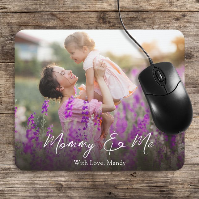 Mommy and Me Custom Foto Template Mousepad (Mommy and me custom photo mouse pad. )