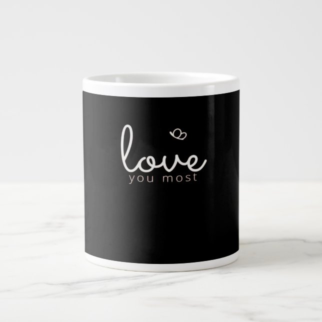 Mommy And Me Love You More Sweet Family Style  Jumbo-Tasse (Vorderseite)