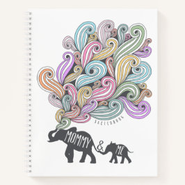 Mommy and Me Sketchbook | Elefantenfamilie Notizbuch
