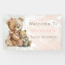Mommy and Me Teddy Bear Baby Dusche Willkommen
