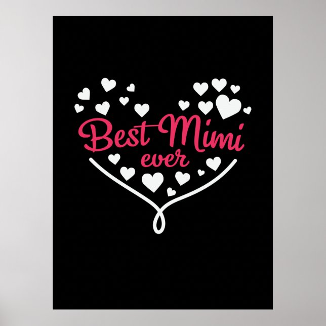 Mommy Art Best Mimi Ever Poster (Vorne)