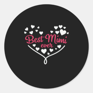 Mommy Art Best Mimi Ever Runder Aufkleber
