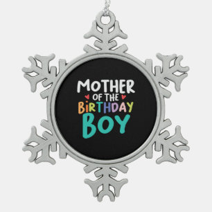 Mommy Art Mutter des Geburtstags Schneeflocken Zinn-Ornament