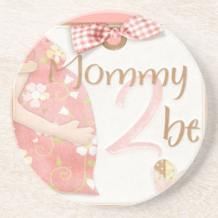 Mommy Baby Shower Glass Untersetzer