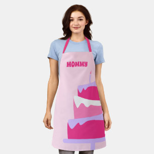 Mommy Baker Niedlich Cake Pink Lila Schürze