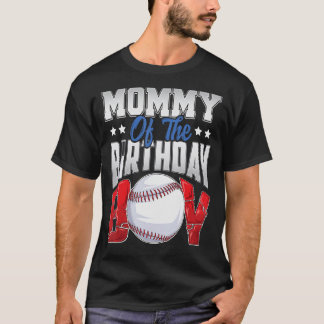 Mommy Baseball Geburtstagsjunge Familie Baller b T T-Shirt