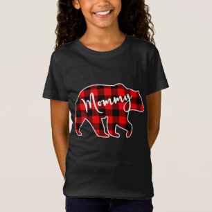 Mommy Bear Red Kariert Matching Family Weihnachten T-Shirt